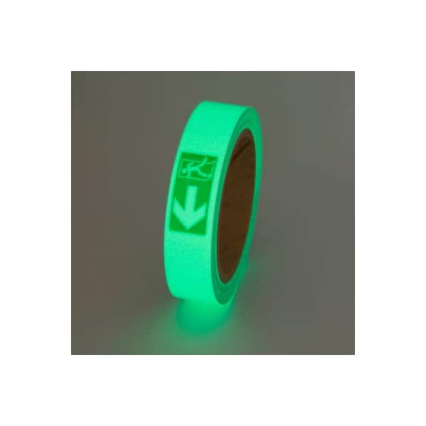 Top Tape And Label Safety Glow Photoluminescent Tape, Exit Left, 1"W x 30'L Roll, GT130EXL GT130EXL - main